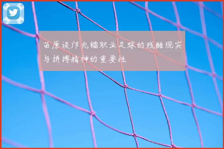 苗原谈邝兆镭职业足球的残酷现实与拼搏精神的重要性